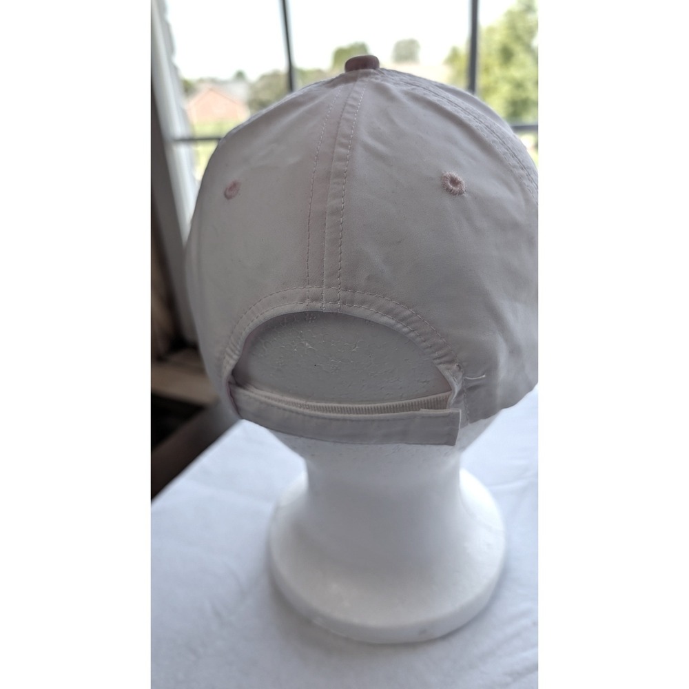 BMW Baseball Cap Hat White Pink Piping Embroidered Logo Adjustable Women Sport - Picture 3 of 4